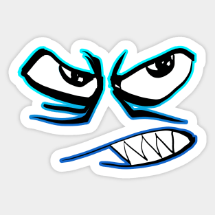 Grumpy Face Sticker